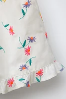 EMBROIDERED FLORAL SHORTS