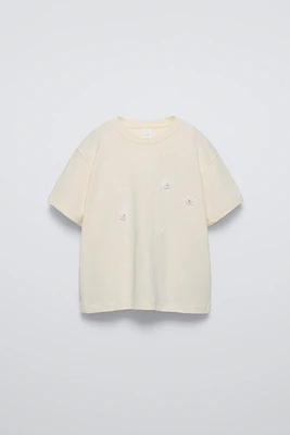 FLORAL APPLIQUÉ SHIRT