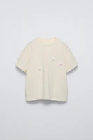 FLORAL APPLIQUÉ SHIRT