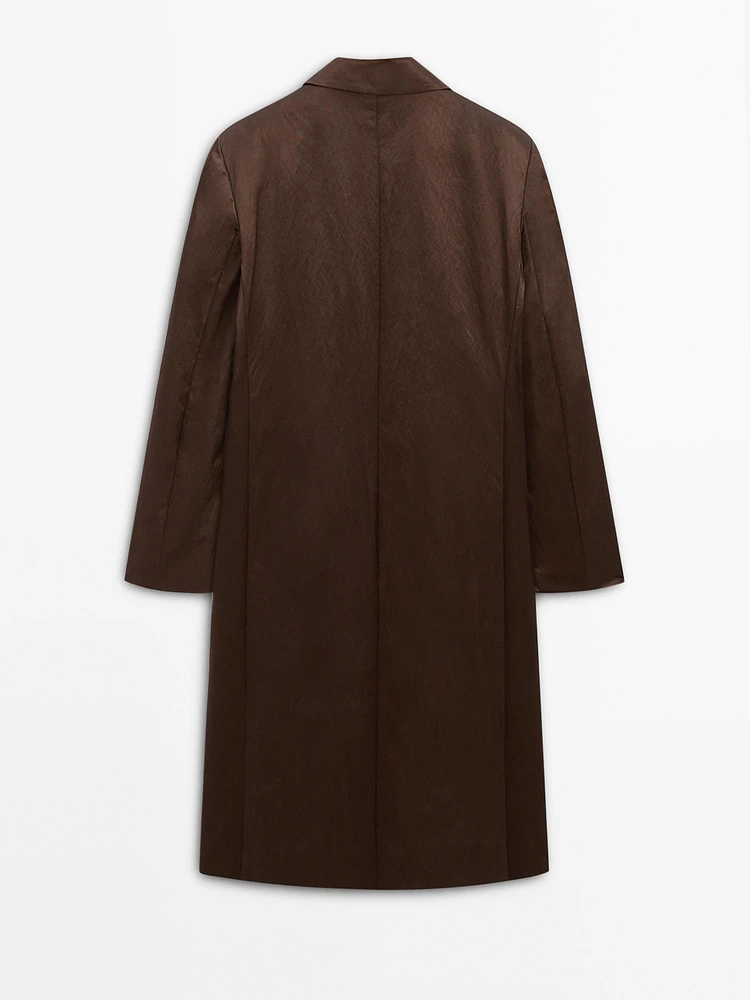 Manteau long satiné - Studio