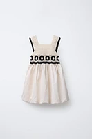 COMBINATION CROCHET KNIT DRESS