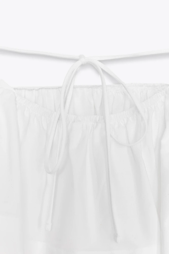 POPLIN PEPLUM TOP