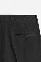 WOOL BLEND TEXTURED PANTS