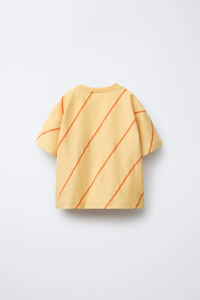STRIPED PATCH T-SHIRT