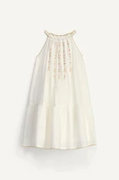 ROBE HALTER À FLEURS BRODÉES ÉDITION LIMITÉE