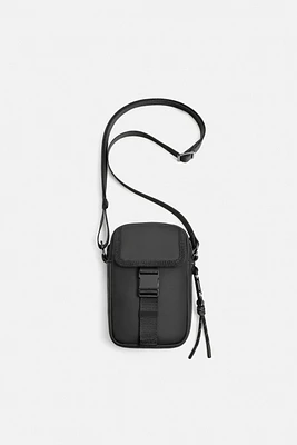 RUBBERIZED CROSSBODY BAG