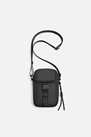 RUBBERIZED CROSSBODY BAG