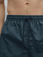 Regular fit micro-print swimming trunks