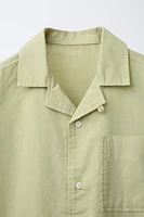 COTTON LINEN BLEND SHIRT