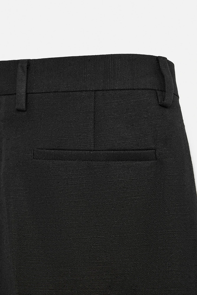 LIMITED EDITION LINEN COTTON PLEATED SHORTS