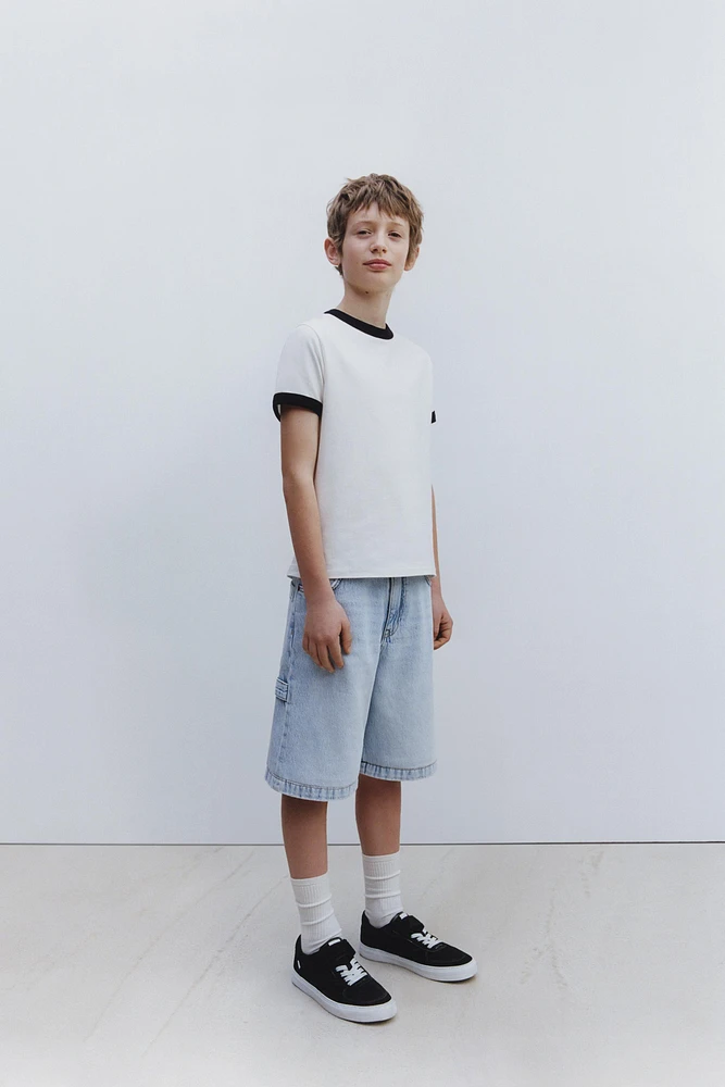 DENIM CARPENTER SHORTS