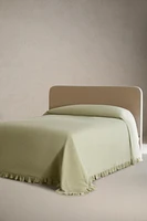 TEXTURED BEDSPREAD WITH RUFFLE TRIM