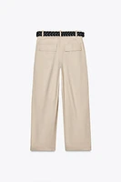 PANTALON COUPE CAROTTE AVEC CEINTURE