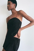 PLEATED STRAPPY TOP