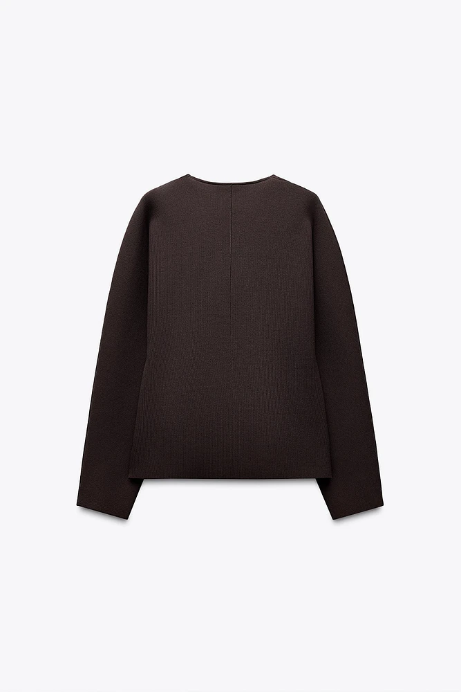 KNIT WRAP TOP