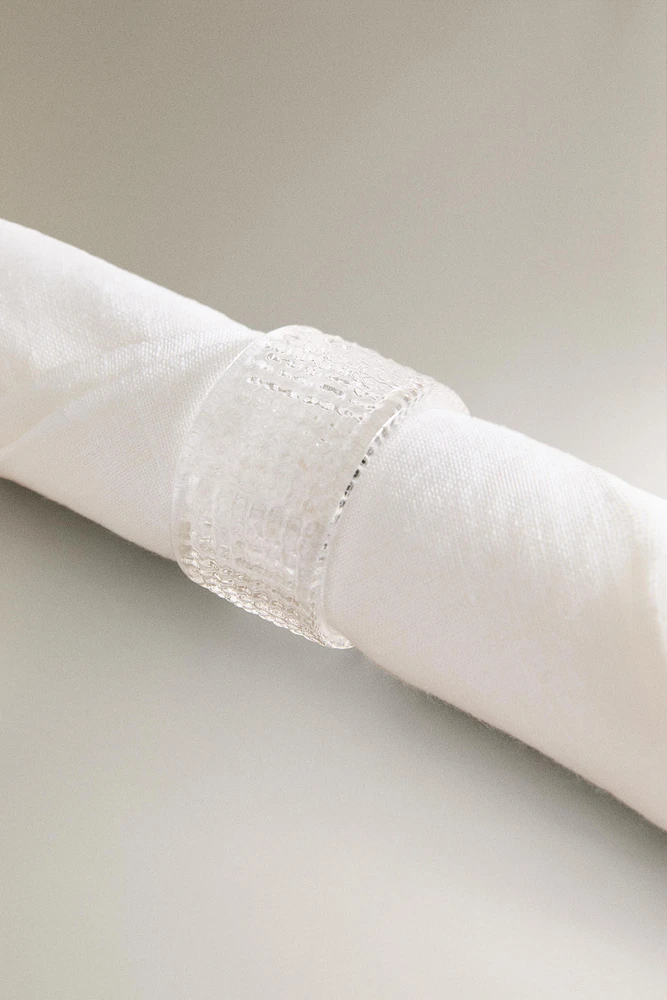 LOT PORTE-SERVIETTES VERRE (LOT DE 4)