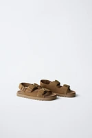 LEATHER BUCKLE SANDALS