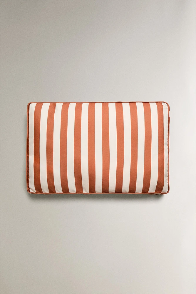 STRIPED OUTDOOR BENCH BACK CUSHION