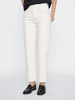 Straight mid-rise jeans