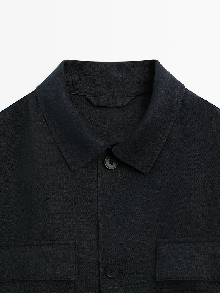 100% linen jacket with pockets