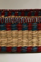 CONTRAST OVAL SEAGRASS BASKET