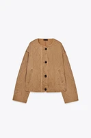 WASHED-EFFECT PADDED JACKET