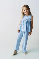 PANTALON LACETS BRODÉS