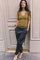 PANTALON Z1975 CHINO DENIM CEINTURE TRESSÉE