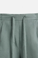 BERMUDA REGULAR FIT 100 % LIN
