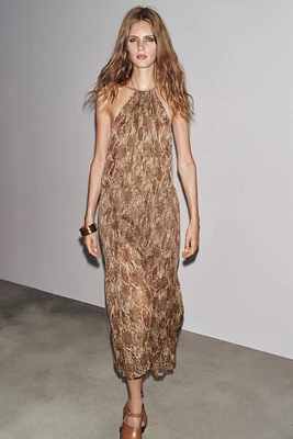 ZW COLLECTION PRINTED HALTER DRESS