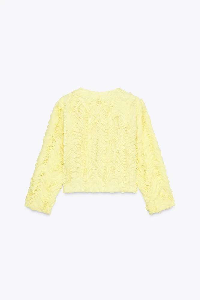 RUFFLED TEXTURED JACKET