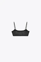 SHIMMER CROPPED TOP