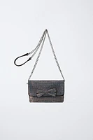 RHINESTONE CROSSBODY BAG WITH BOW