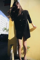 DOUBLE BREASTED KNIT COAT