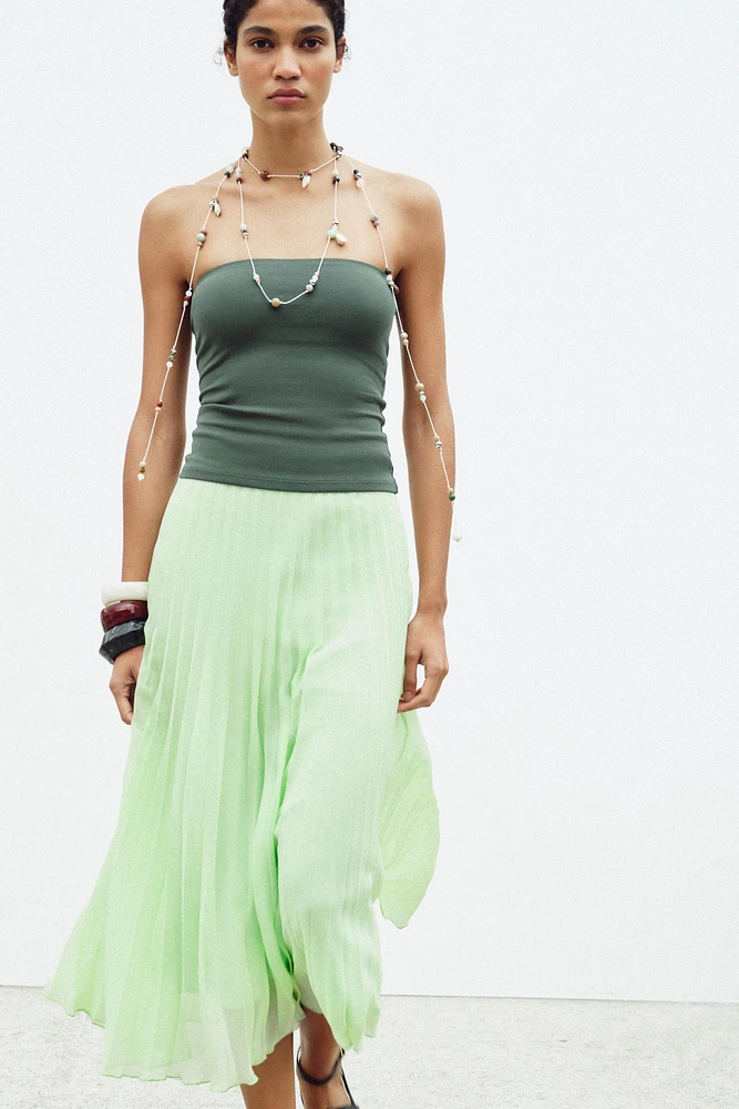 PLEATED MIDI SKIRT