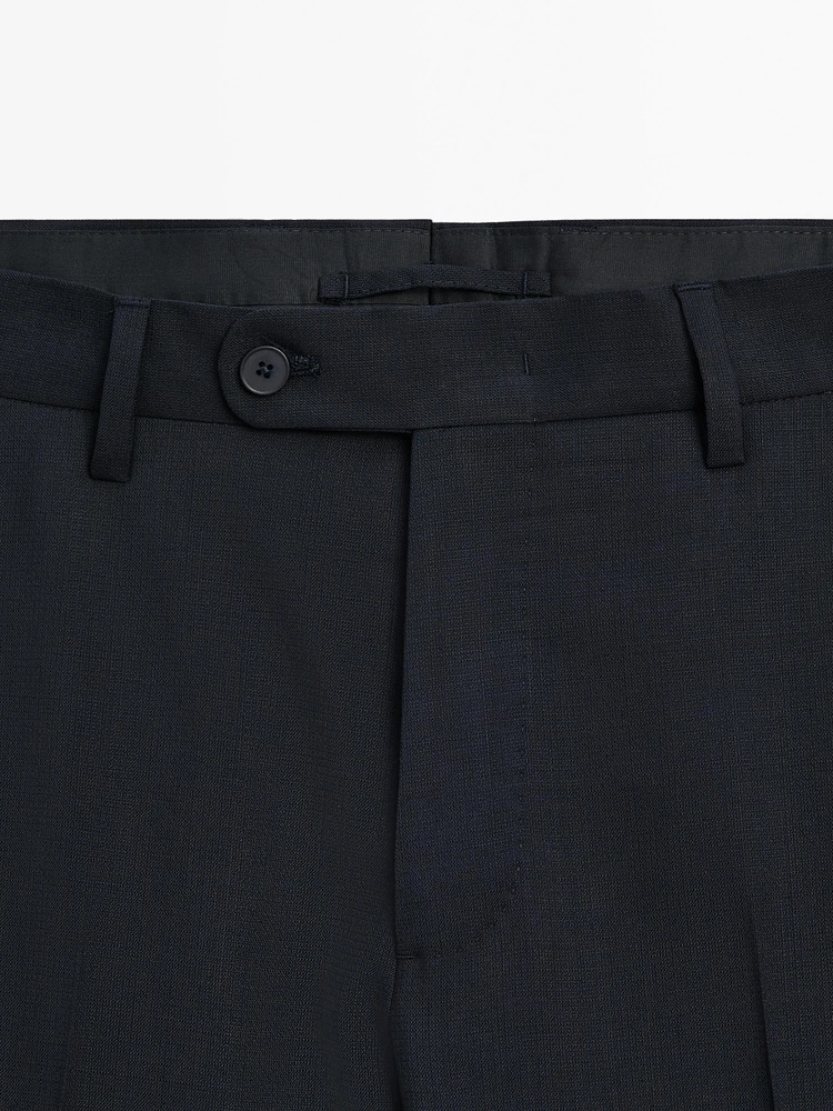 Pantalon de costume en laine mélangée