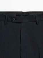 Pantalon de costume en laine mélangée