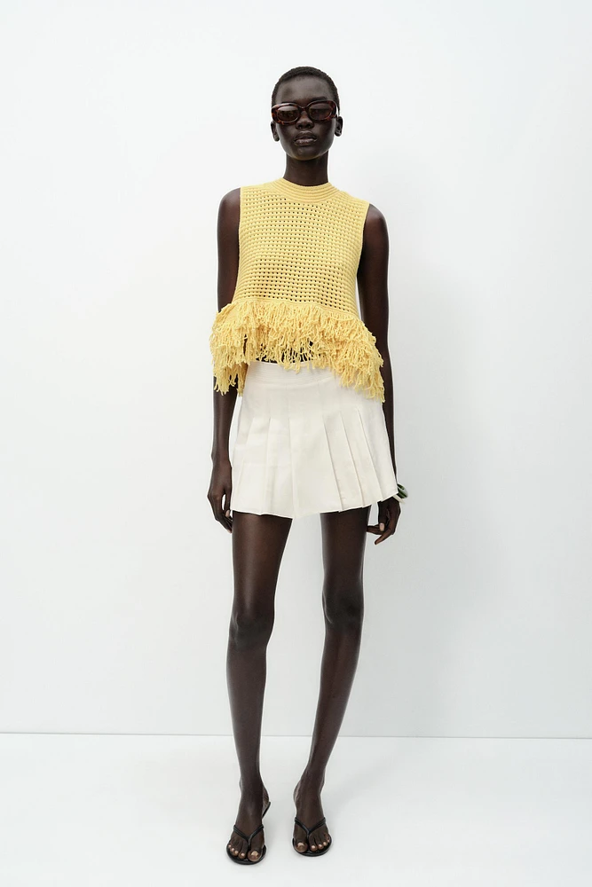 PLEATED MINI SKORT