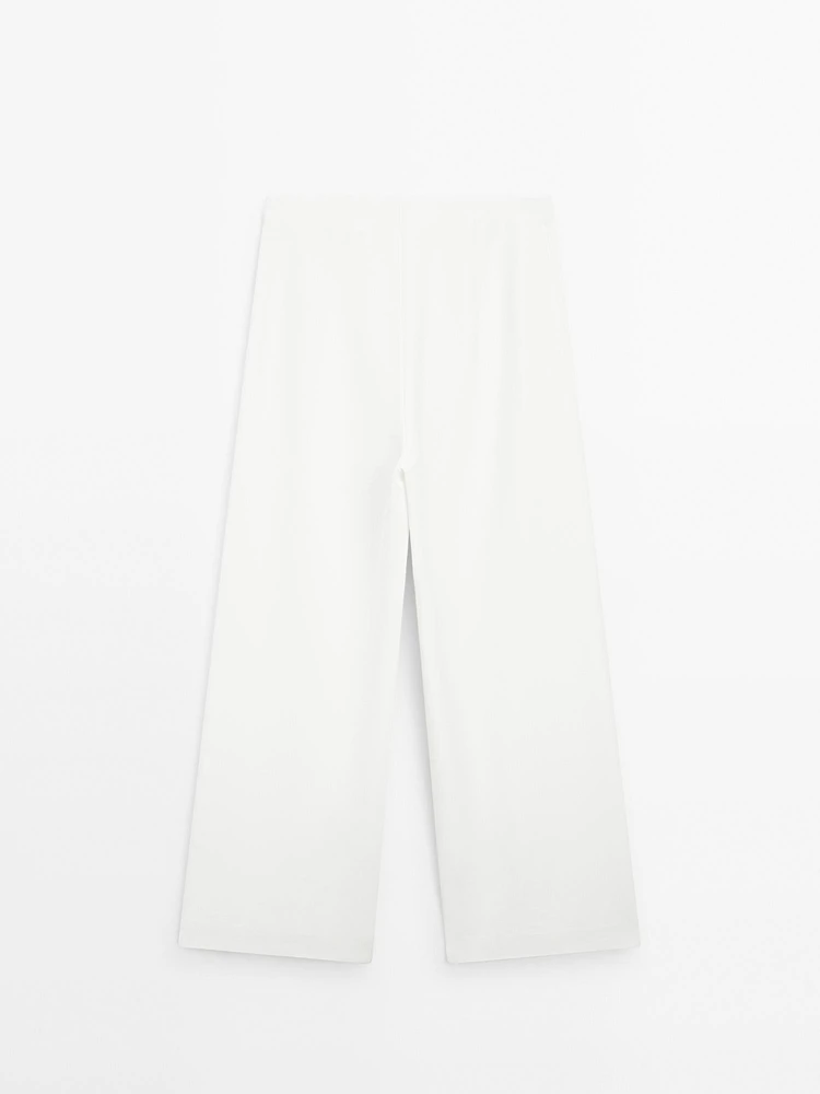 High-waist palazzo trousers - STUDIO