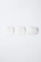 AGES 2-6/ THREE-PACK OF RIBBED BRIEFS WITH LABEL