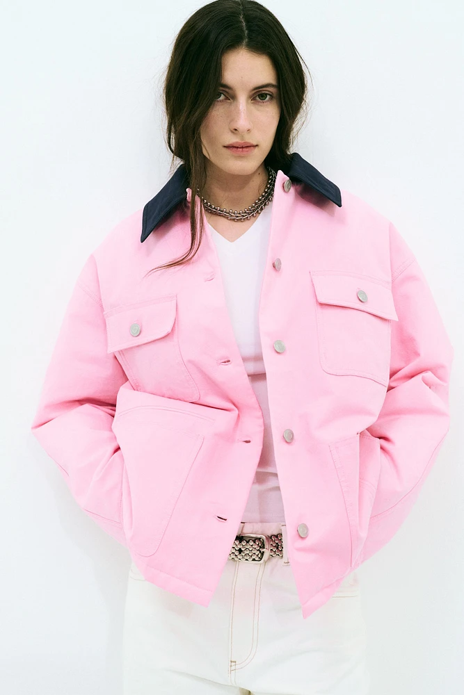 CONTRAST COLLAR JACKET