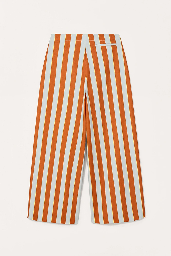LIMITED EDITION STRIPED WIDE-LEG PANTS