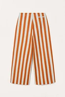 LIMITED EDITION STRIPED WIDE-LEG PANTS