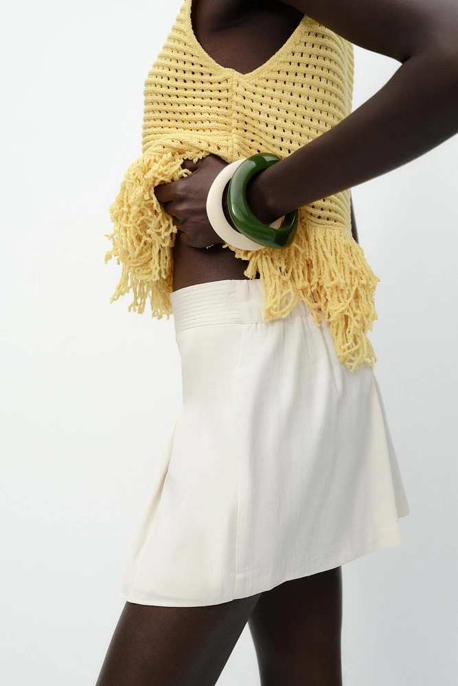 JUPE-CULOTTE MINI PLIS