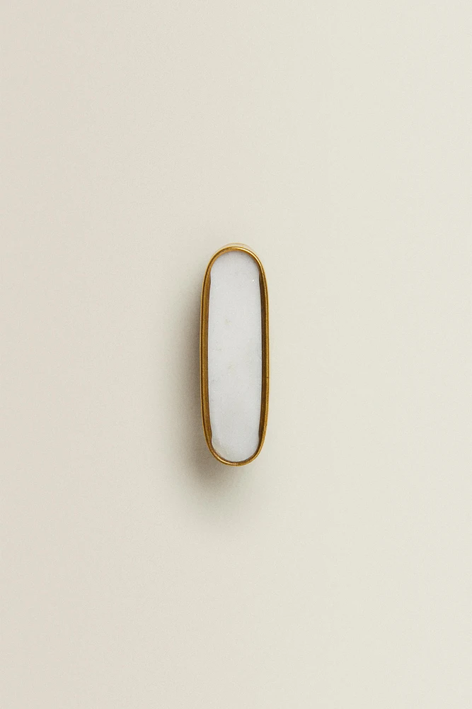 SET OF OVAL MARBLE KNOBS (SET OF 2)