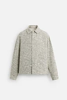 STRUCTURED CONTRAST OVERSHIRT