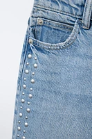 STRAIGHT STUDDED JEANS