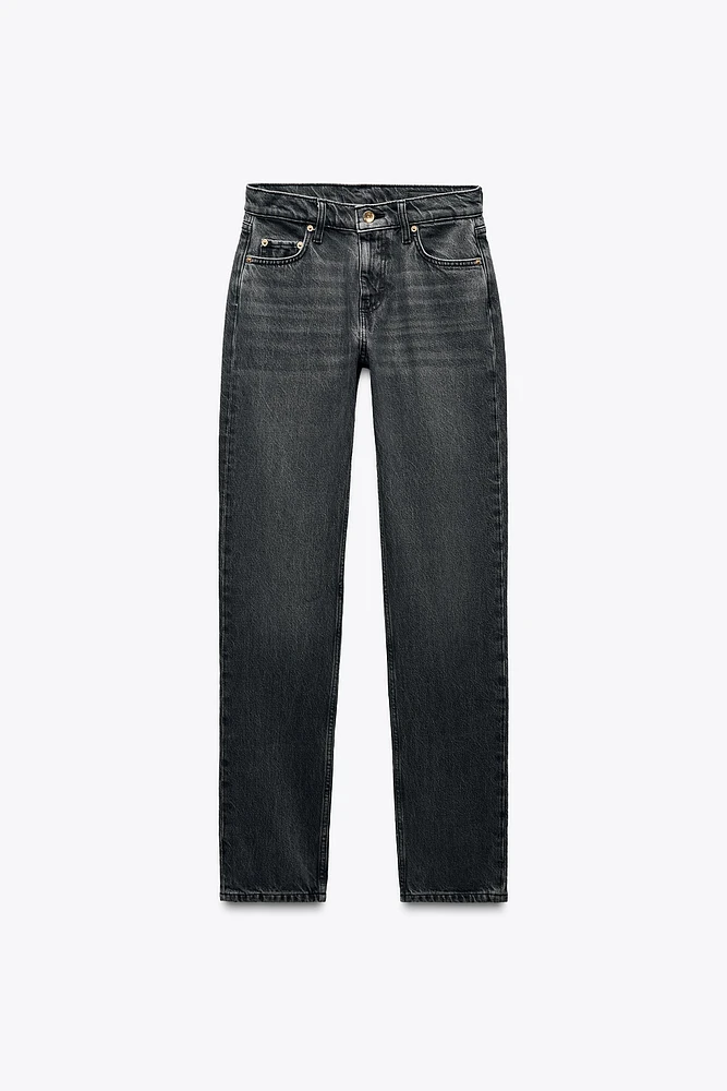ZW COLLECTION LOW RISE STRAIGHT LEG JEANS