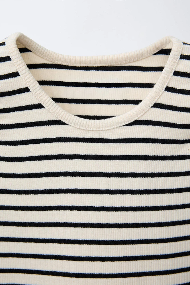 T-SHIRT RIB RAYÉ