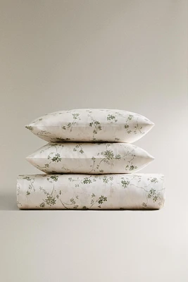 HOUSSE DE COUETTE SATIN IMPRIMÉ FLEUR
